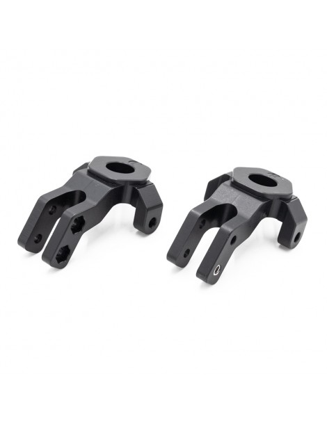 CRX L&R FRONT STEERING KNUCKLE IN ALUMINIUM - BLACK