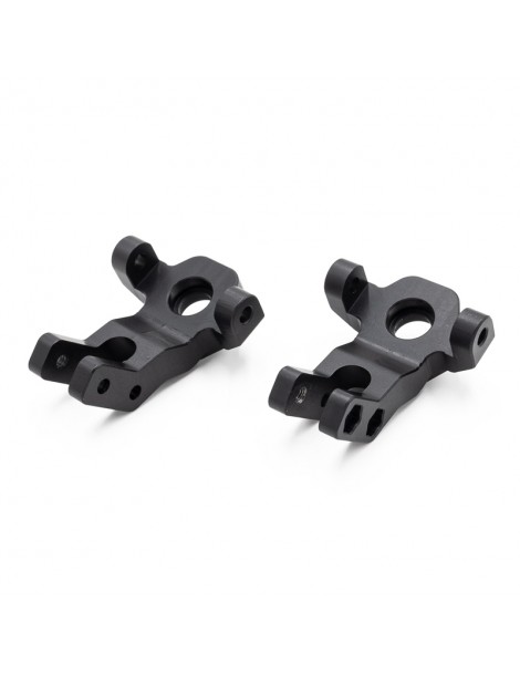 CRX L&R FRONT STEERING KNUCKLE IN ALUMINIUM - BLACK