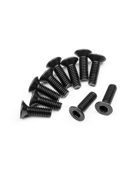 Flat head Screw M2,5x8mm Hex socket (10pcs)