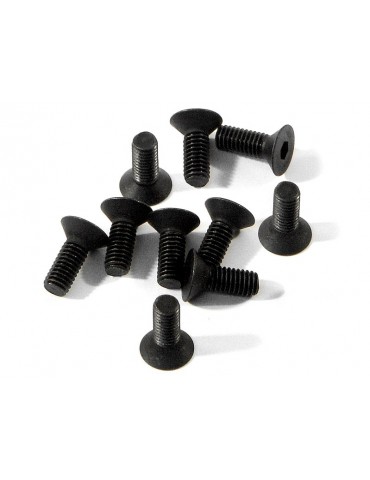 Flat head screw M3x8mm hex socket/10pcs