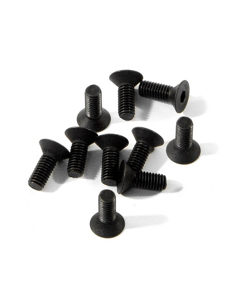 Flat head screw M3x8mm hex socket/10pcs