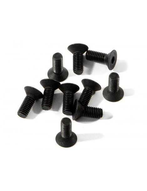 Flat head screw M3x8mm hex socket/10pcs