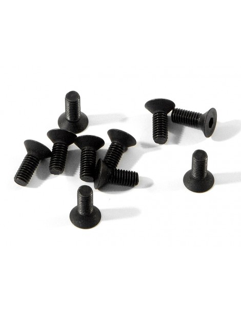 Flat head screw M3x8mm hex socket/10pcs