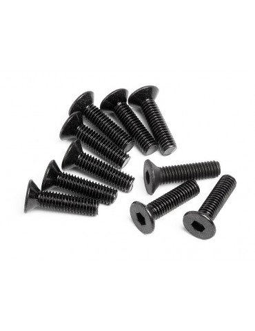 Flat head screw M3x12mm hex socket/10pcs/2,0mm