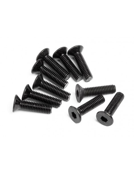 Flat head screw M3x12mm hex socket/10pcs/2,0mm