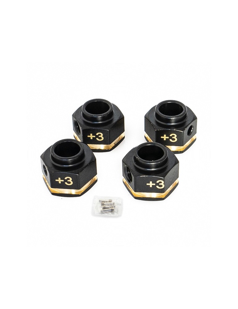 Brass wheel hew adaptor extensions-black 18x8 25gr, 4 Pcs.