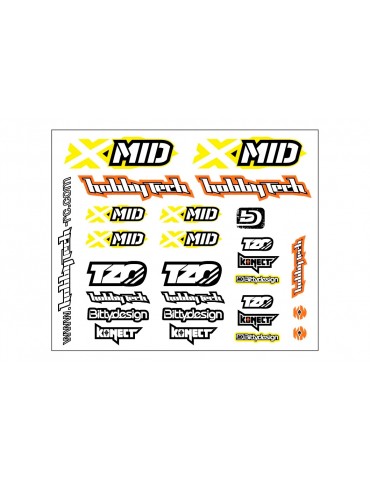 Hobbytech Xmid buggy stickers sheet