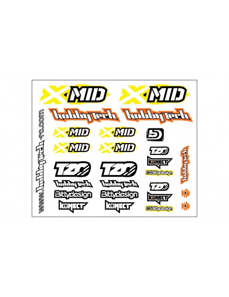 Hobbytech Xmid buggy stickers sheet