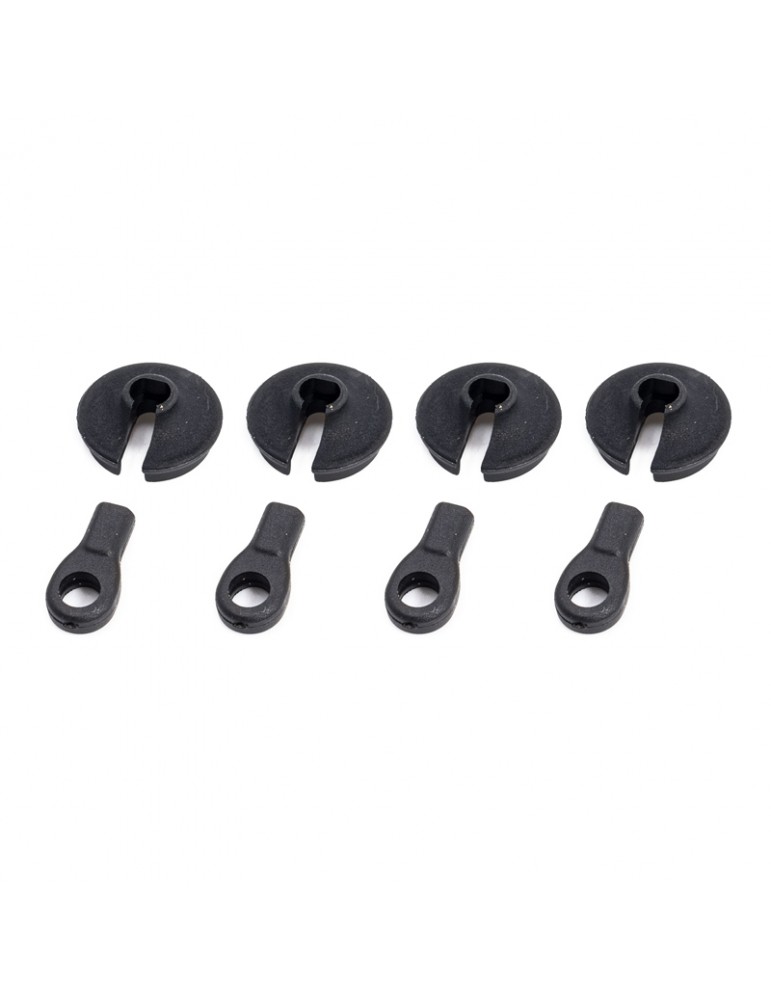 Shocks Rod-end with spring maintain, 4+4 Pcs.