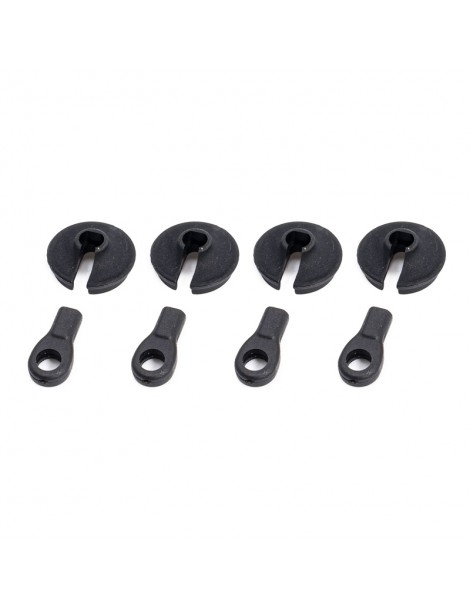 Shocks Rod-end with spring maintain, 4+4 Pcs.