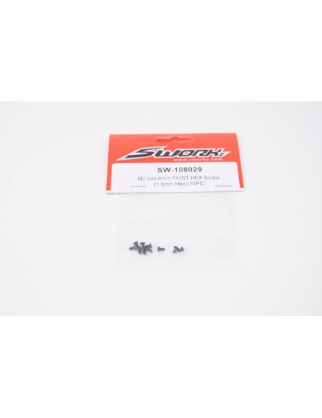 SWORKz FH/ST HEX Screw M2x4.6mm (10)