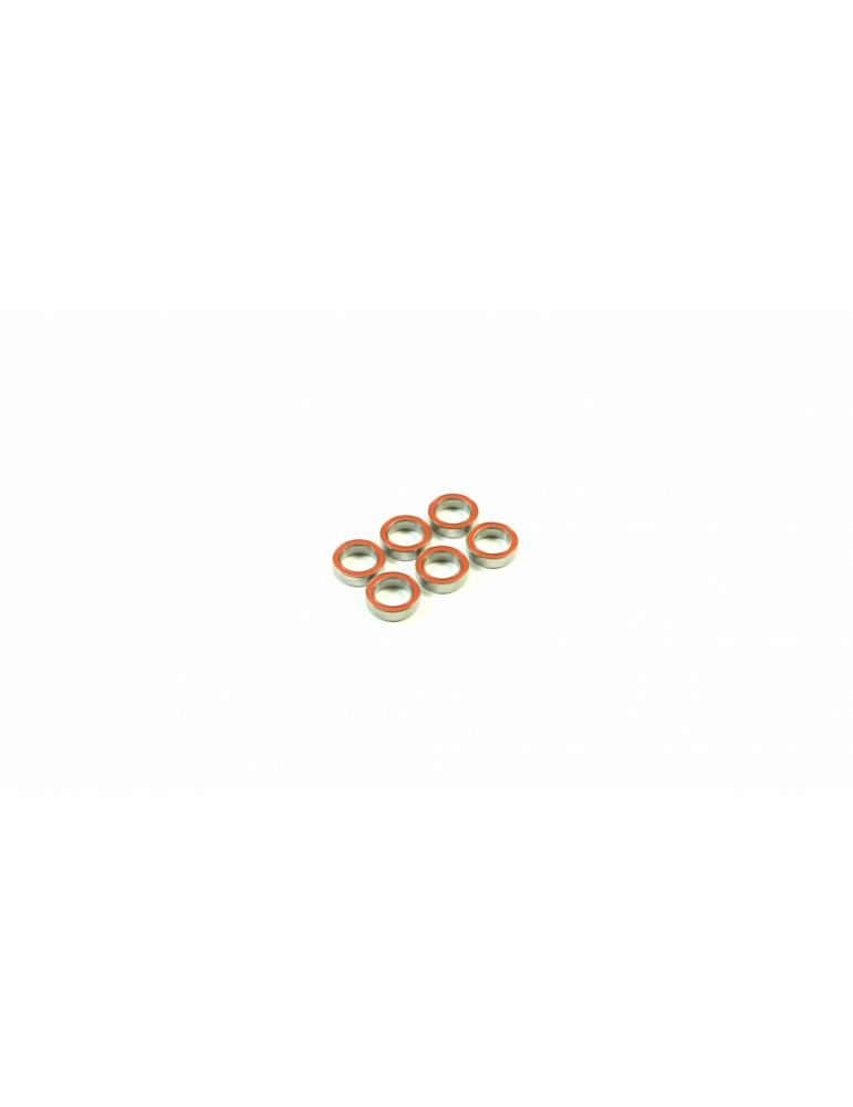 SWORKz Ball Bearing 10x15x4mm RED Rubber (6pc)
