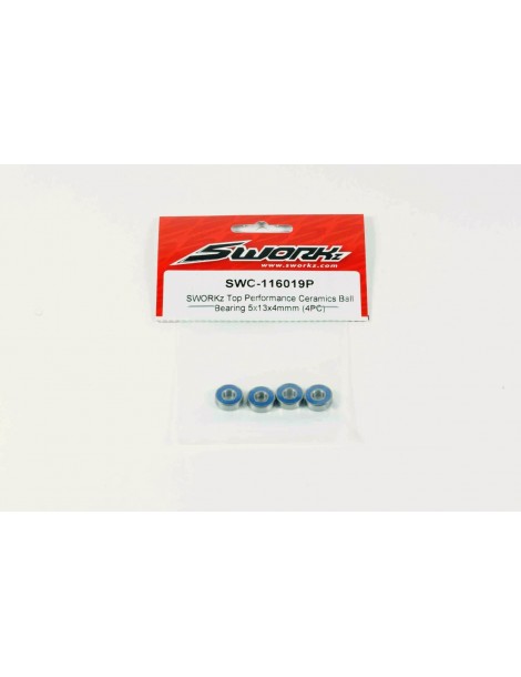 SWORKz Top Performance Ceramics Ball Bearing 5x13x4mm (4PCS)
