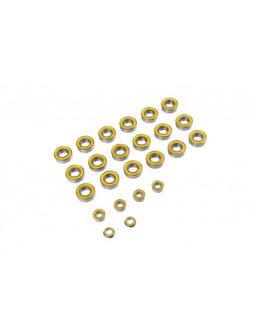 BEARING KIT YELLOW RUBER HI-SPEED SEAL 2RS (KYOSHO/MUGEN/HYPER-7)