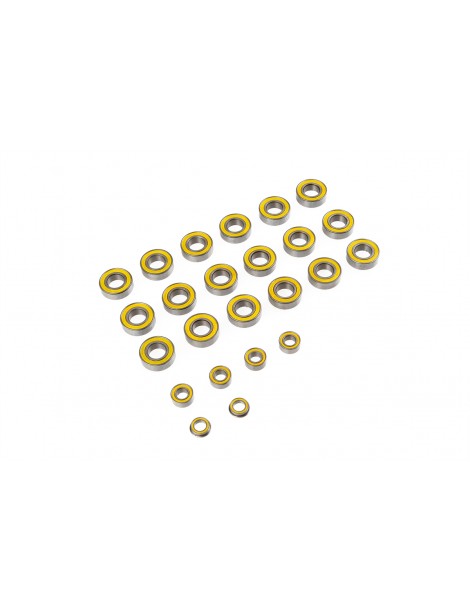 BEARING KIT YELLOW RUBER HI-SPEED SEAL 2RS (KYOSHO/MUGEN/HYPER-7)