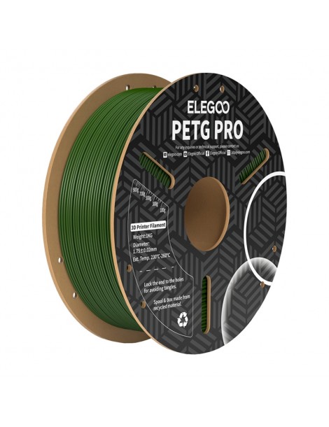 ELEGOO PETG Pro 1.75mm alyvuogių žalias 3D spausdinimo siūlas – CyborgShop