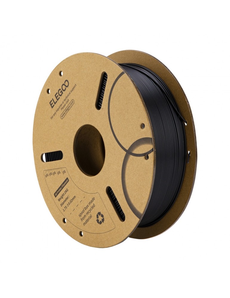 ELEGOO PLA 1.75mm juodas 3D spausdinimo siūlas – CyborgShop