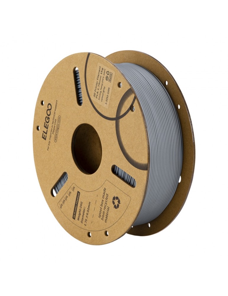 ELEGOO PLA 1.75 mm pilkas 3D spausdinimo siūlas – CyborgShop