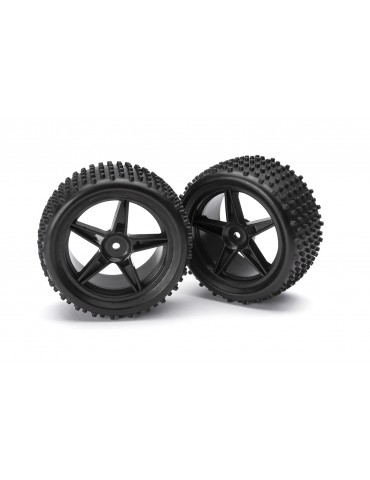 Front Wheel Complete- Buggy 1:10, 2pcs (Black)