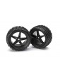 Front Wheel Complete- Buggy 1:10, 2pcs (Black)