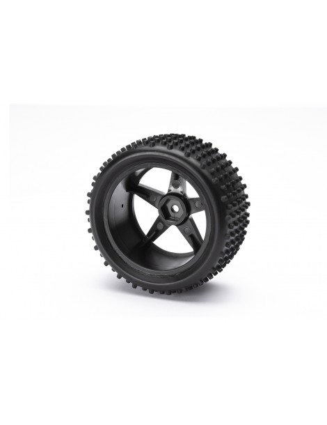Rear Wheel Complete- Buggy 1:10, 2pcs (Black)