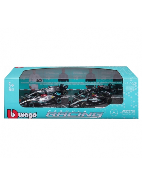 Bburago Mercedes-AMG F1 1:43 4 vnt. modeliukų rinkinys – CyborgShop