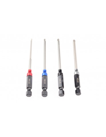 RUDDOG Metric Hex 1/4" Power Tool Wrench Set (1.5 | 2.0 | 2.5 | 3.0mm)