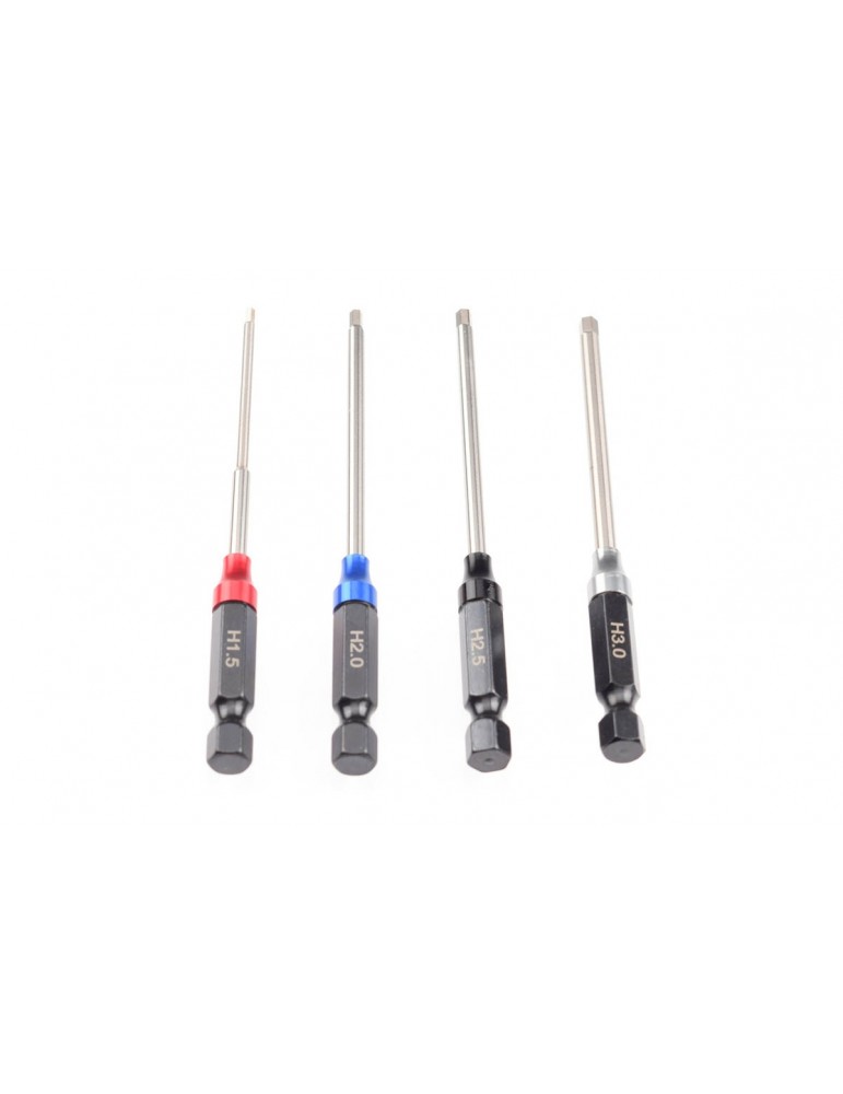 RUDDOG Metric Hex 1/4" Power Tool Wrench Set (1.5 | 2.0 | 2.5 | 3.0mm)