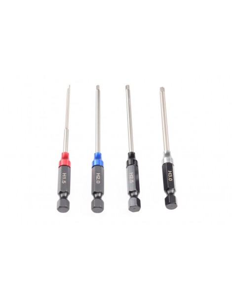RUDDOG Metric Hex 1/4" Power Tool Wrench Set (1.5 | 2.0 | 2.5 | 3.0mm)
