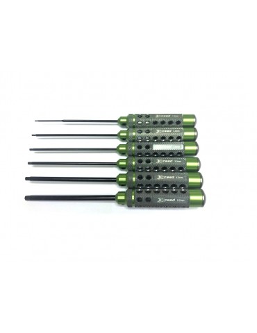 Allen wrench set 1.5 2.0 2.5 3.0 4.0 & 5.0 x 120mm - (6)