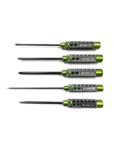 Phillips screwdriver set 3.5 5.0 & 5.8 x 120mm + flat head screwdriver set 3.0 & 5.0 (HSS