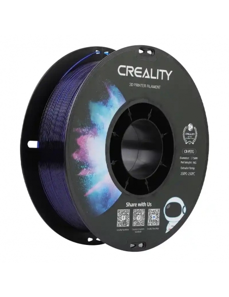 3D spausdinimo siūlas PETG 1.75mm skaidriai mėlynas 1kg – Creality – CyborgShop