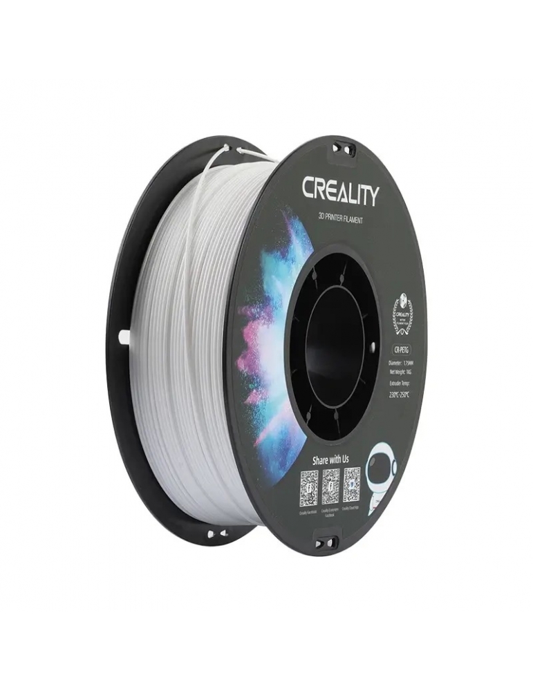 3D spausdinimo siūlas PETG 1.75mm baltas 1kg – Creality – CyborgShop