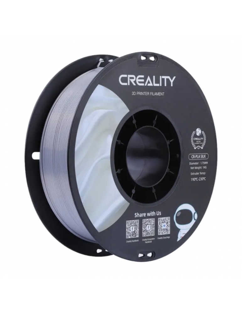 3D siūlas Creality CR-Silk PLA Sidabrinė 1.75mm 1kg – CyborgShop