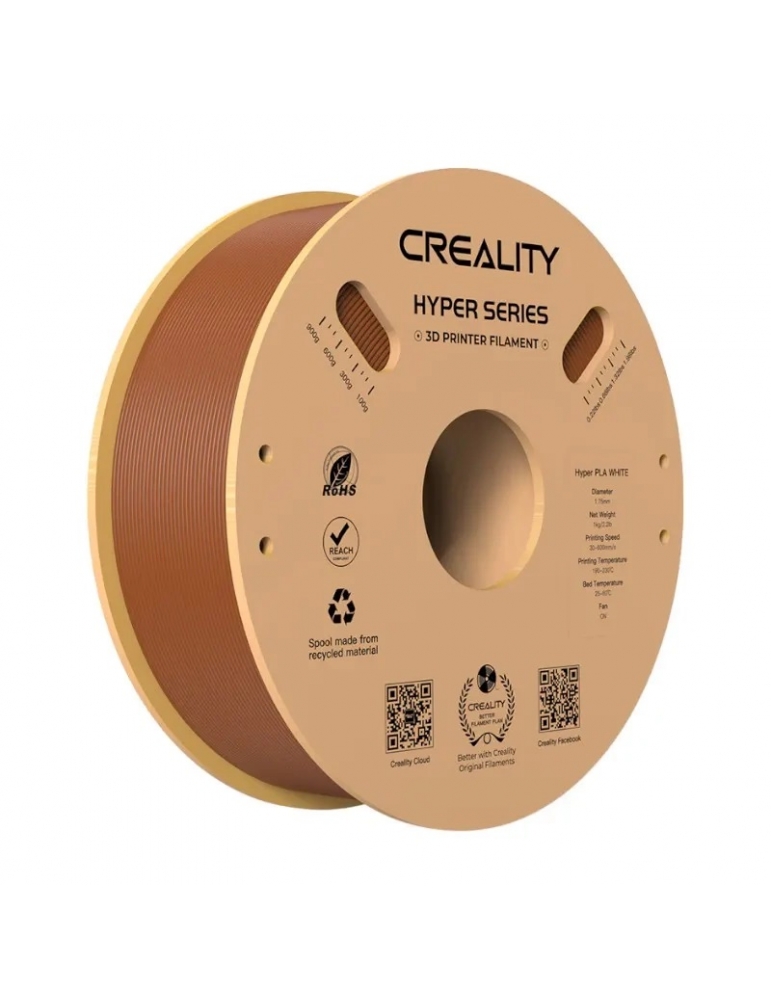 3D siūlas Creality Hyper PLA Rudas 1.75mm 1kg – CyborgShop