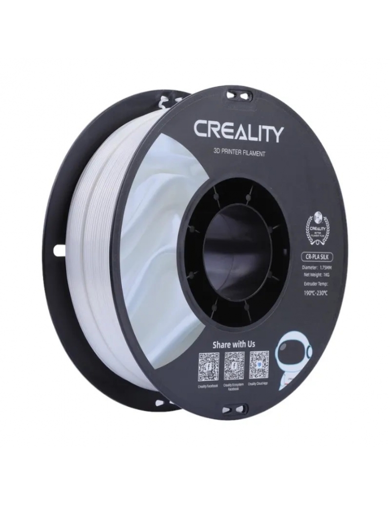 3D siūlas Creality CR-Silk PLA Balta 1.75mm 1kg – CyborgShop