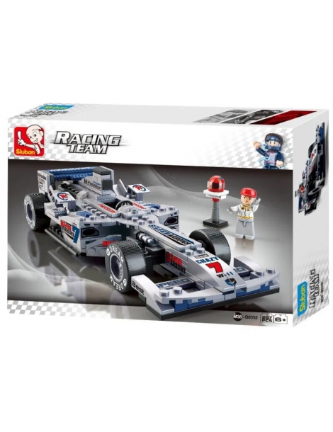 Sluban Racing Team Race Car sidabrinis konstruktorius su 257 detalėmis – CyborgShop
