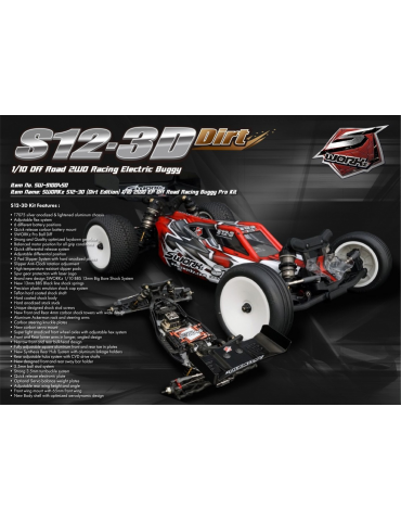 RC modelis S12-3D 1/10 2WD Off-Road Dirt Edition – SWORKz – CyborgShop
