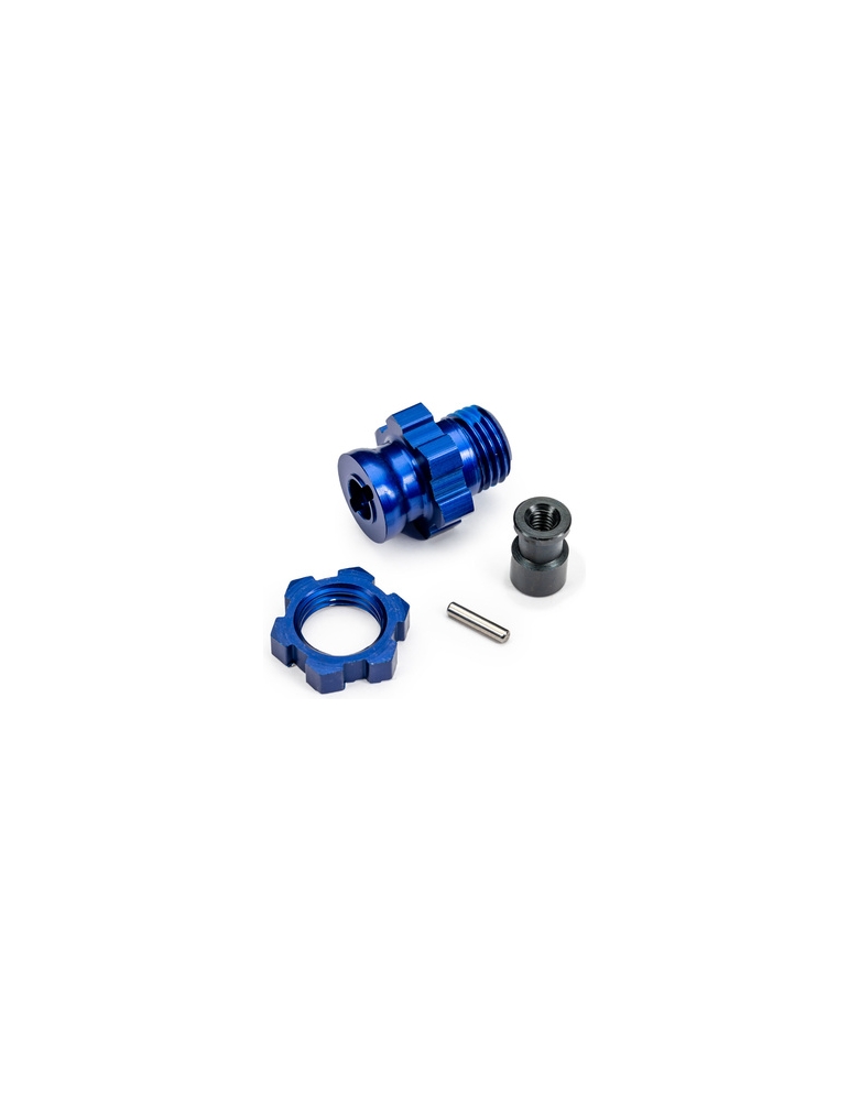 Traxxas Wheel hub, splined, 17mm, short (blue-anodized) (for use with 9080)