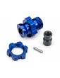 Traxxas Wheel hub, splined, 17mm, short (blue-anodized) (for use with 9080)