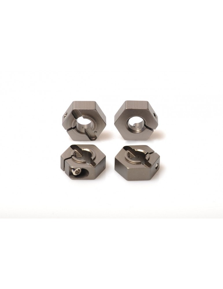 Aluminium Wheel-Adapter gray (4pcs) - S10