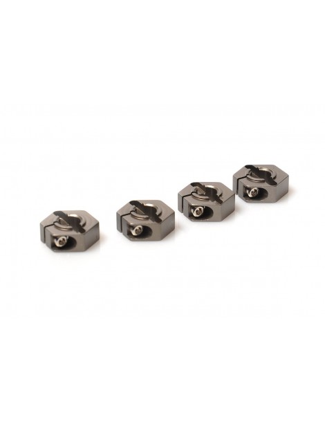 Aluminium Wheel-Adapter gray (4pcs) - S10