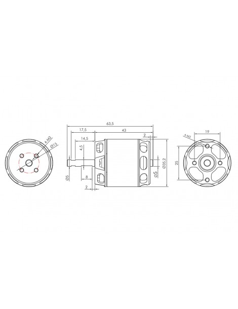 Variklio ir ESC rinkinys PRO 3542-950 + R-80SB Plus – CyborgShop