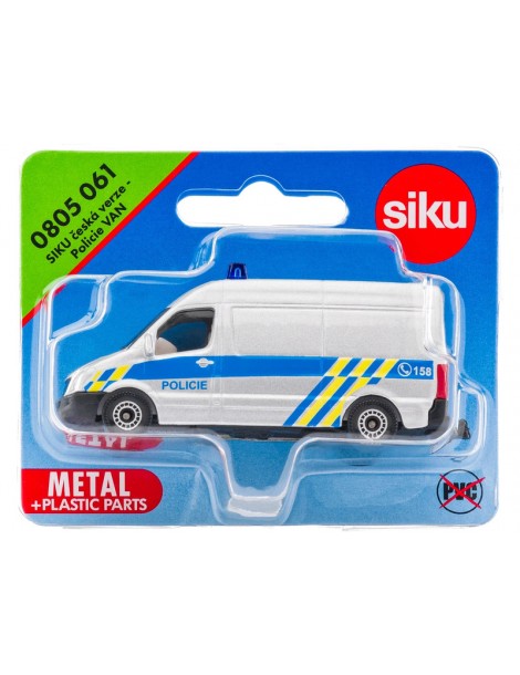 SIKU Czech Edition Policijos mikroautobusas su autentišku dizainu modeliukas | CyborgShop