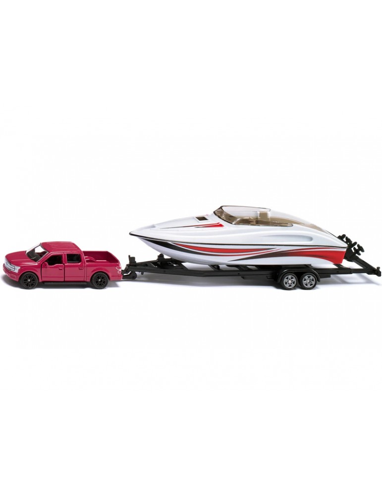 SIKU Super modelio priekaba su Ford F-150 ir motorlaiviu 1:50 mastelio rinkiniu | CyborgShop