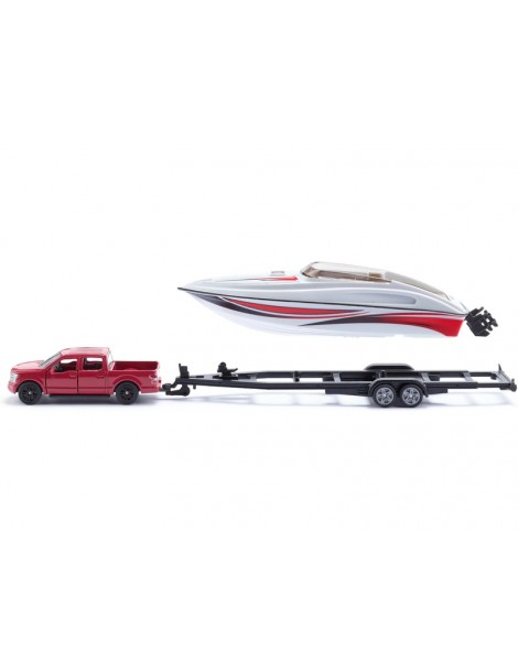 SIKU Super modelio priekaba su Ford F-150 ir motorlaiviu 1:50 mastelio rinkiniu | CyborgShop