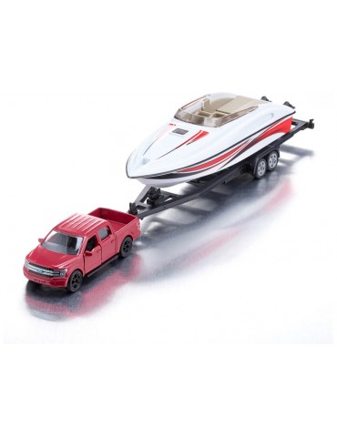 SIKU Super modelio priekaba su Ford F-150 ir motorlaiviu 1:50 mastelio rinkiniu | CyborgShop