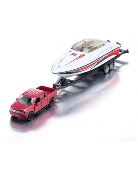SIKU Super modelio priekaba su Ford F-150 ir motorlaiviu 1:50 mastelio rinkiniu | CyborgShop