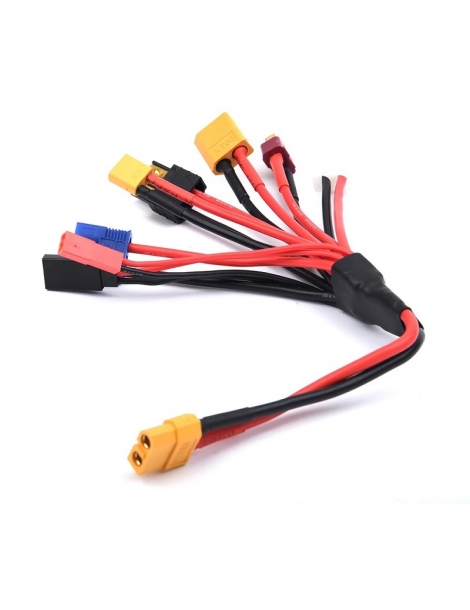 RC įkrovimo kabelis 8in1 su XT60 jungtimi silikoninis 20 cm | CyborgShop