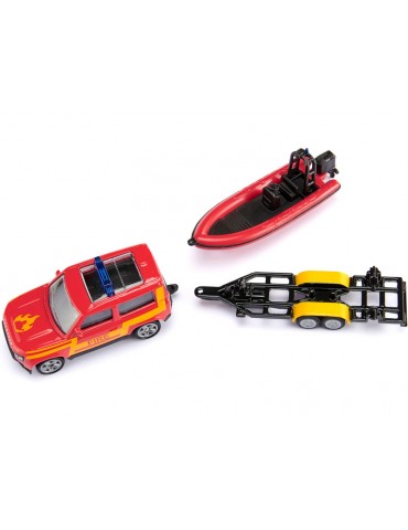 SIKU Blister - Land Rover Defender with Boat 1:50